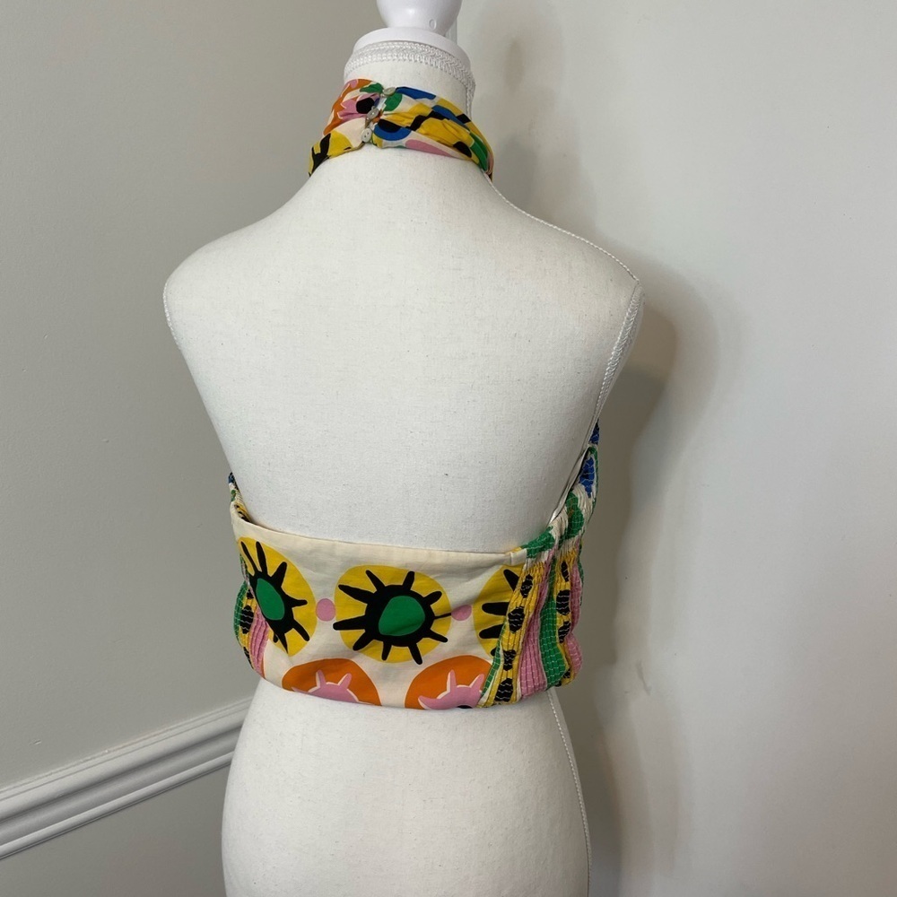 Zara Pop Art Printed Crop Halter Top S - Picture 6 of 15